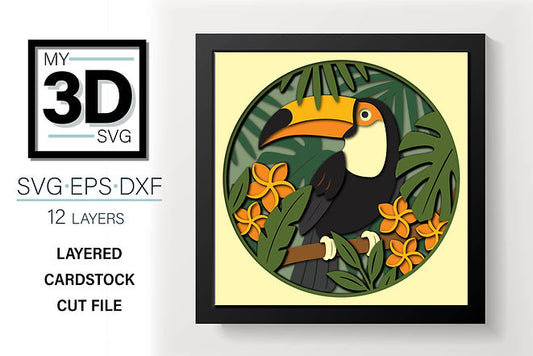 Shadow Box - Toucan