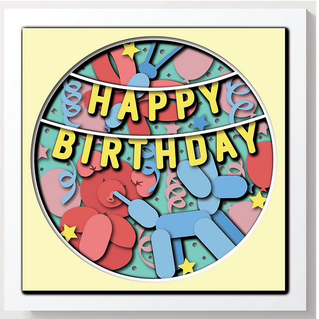 Shadow Box - Balloon Animal Birthday