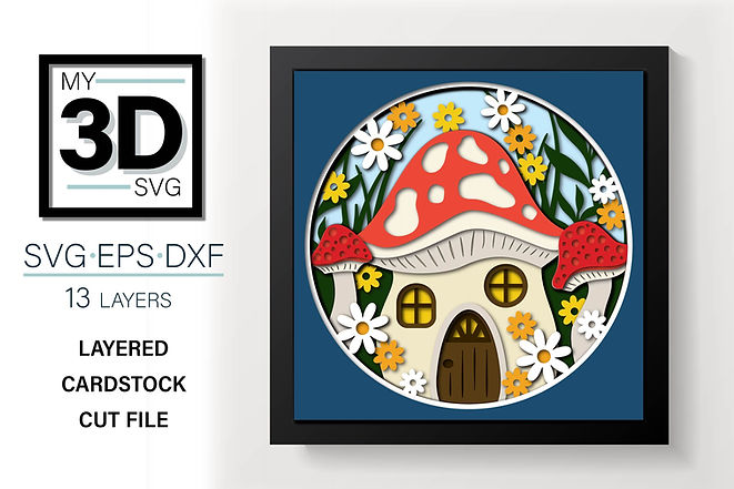 Shadow Box - Mushroom House