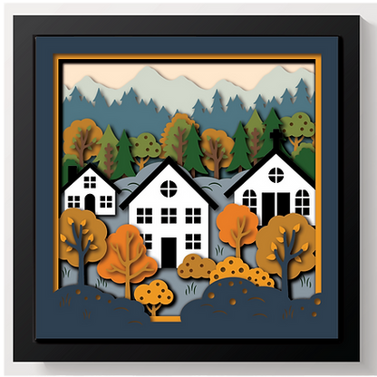 Shadow Box - Fall Village