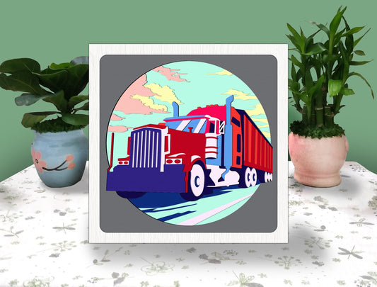 Shadow Box - Semi Truck