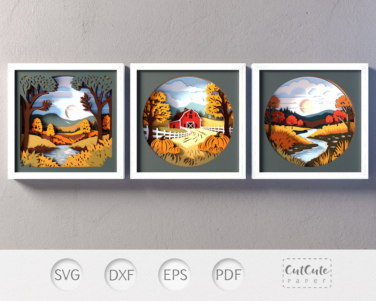 Shadow Box - Fall landscape