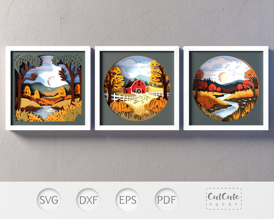 Shadow Box - Fall landscape