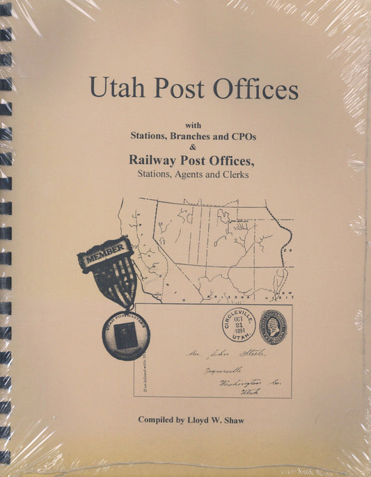 Utah Po'S With Stations, Branches And Cpos And Railway Post