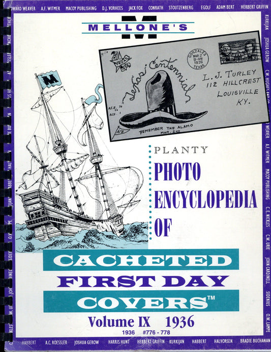 Planty Photo Encyclopedia Of Cacheted Fdc Vol 9 1936