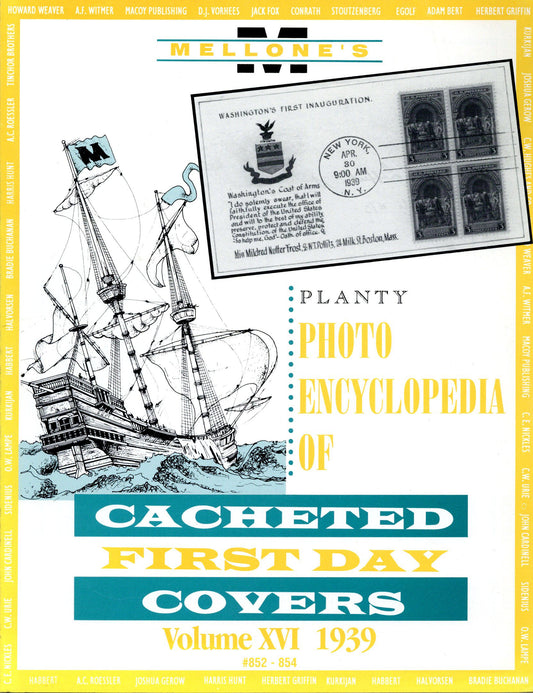 Planty Photo Encyclopedia Of Cacheted Fdc Vol 16 1939