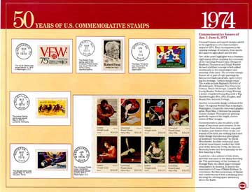 50 Years US Commemorative Stamps 1974