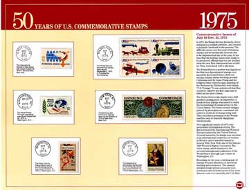 50 Years US Commemorative Stamps 1975