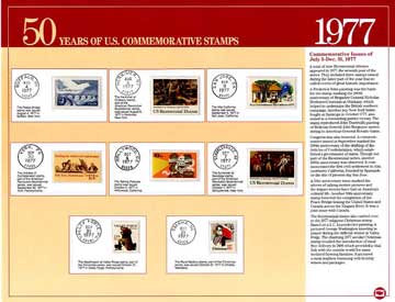 50 Years US Commemorative Stamps 1977
