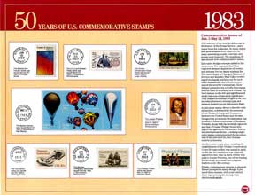 50 Years US Commemorative Stamps 1983