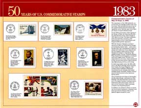 50 Years US Commemorative Stamps 1983