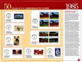50 Years US Commemorative Stamps 1985