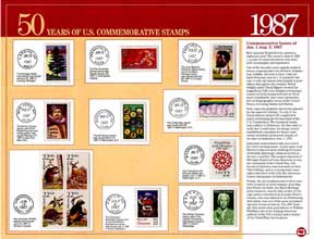 50 Years US Commemorative Stamps 1987
