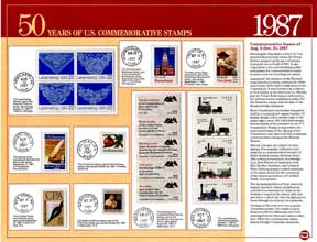 50 Years US Commemorative Stamps 1987
