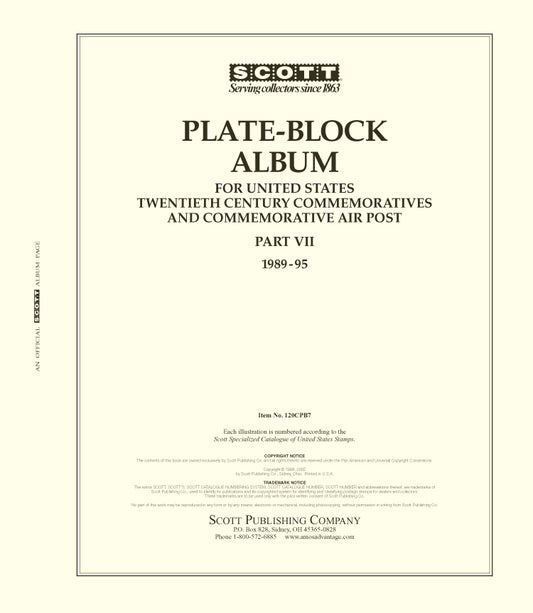 Scott US Commemorative Plate Blocks 1989-1995