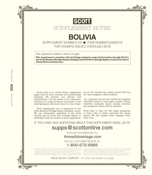Scott Bolivia 2019 Supp #23
