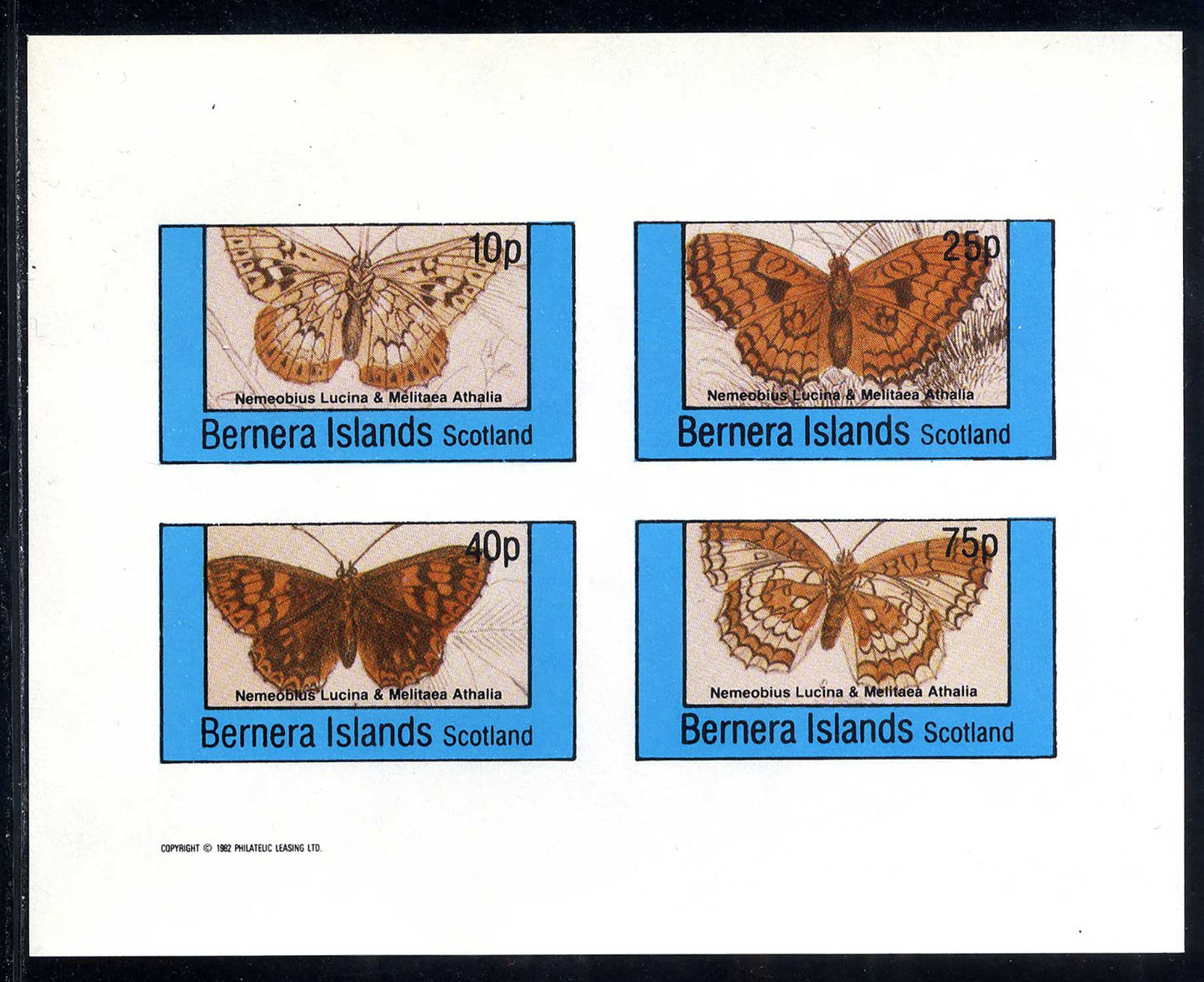 Bernera British Butterflies Imperf