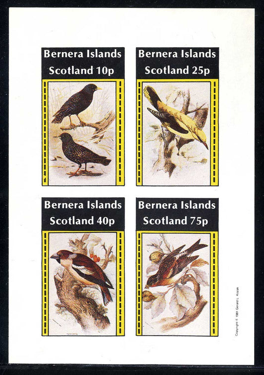Bernera English Bird Prints Imperf