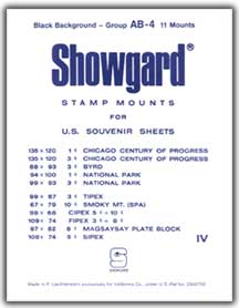 Showgard Mounts US Souvenir Sheets Assortment