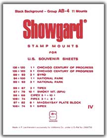 Showgard Mounts US Souvenir Sheets Assortment