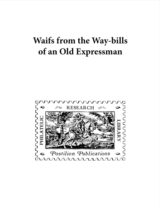 Postilion Waifs/Way Bills-Expressmn