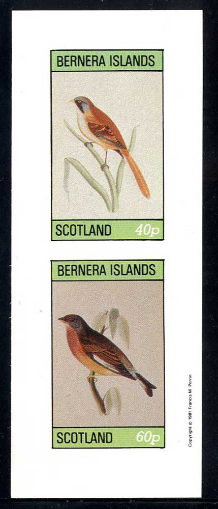 Bernera Old Bird Engravings Imperf