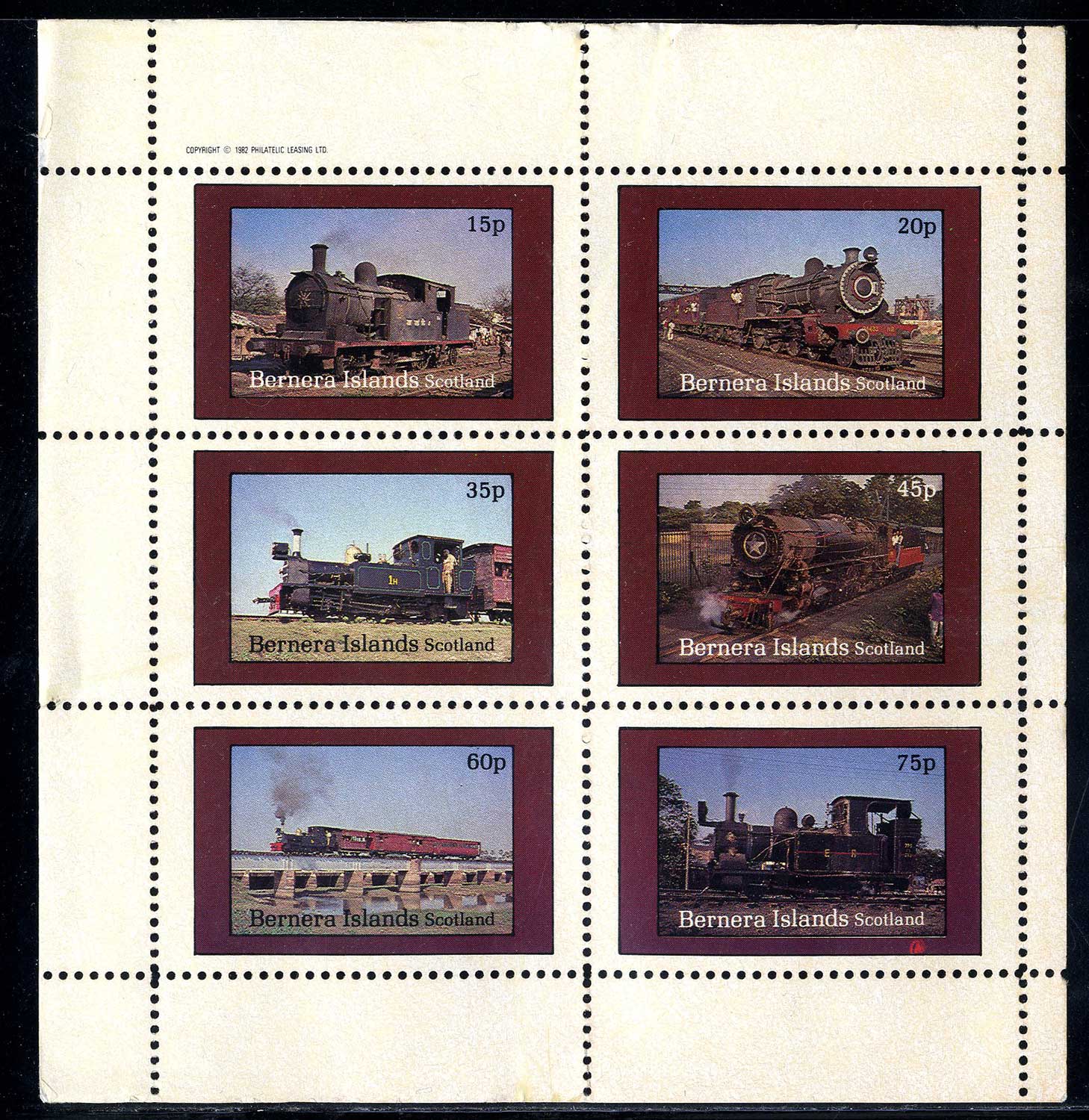 Bernera Indian Railways I – Subway Stamp Shop Inc