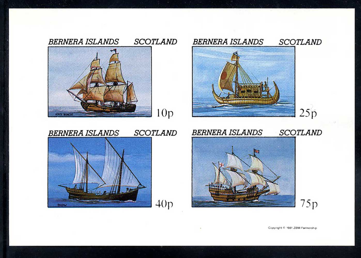 Bernera Historic Ships Imperf