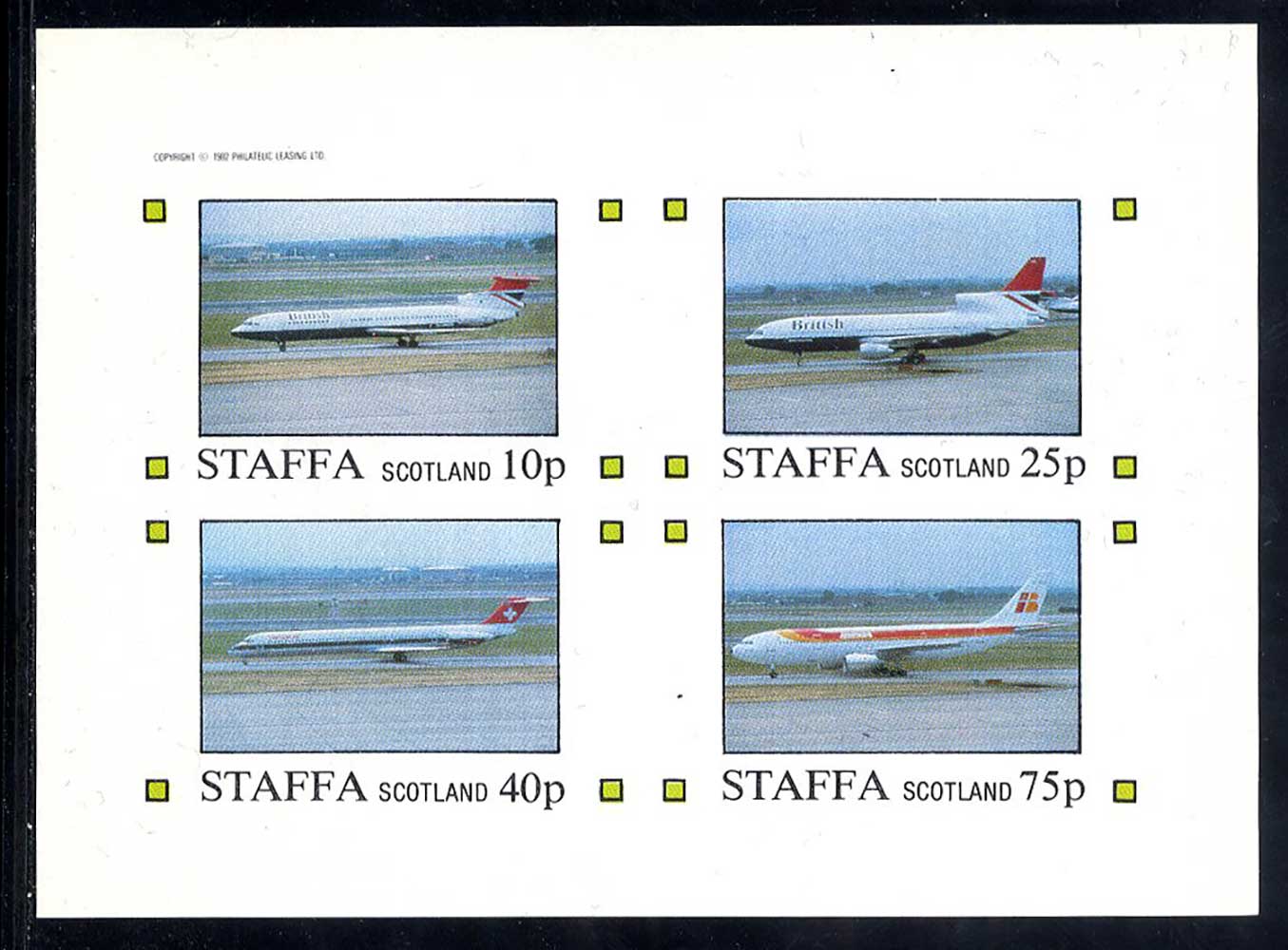 Staffa Passenger Planes Imperf
