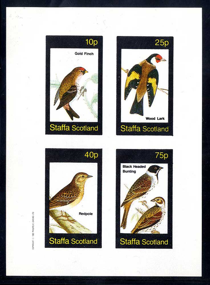 Staffa Colorful Birds Imperf