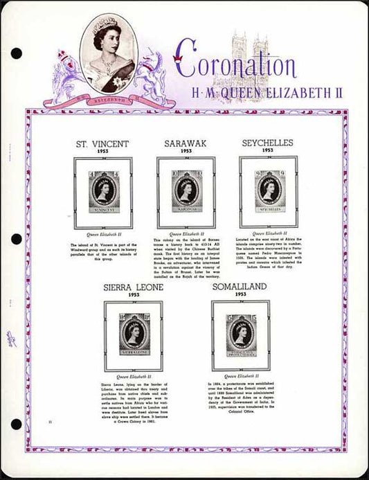White Ace Queen Elizabeth Coronation-Blank Pages
